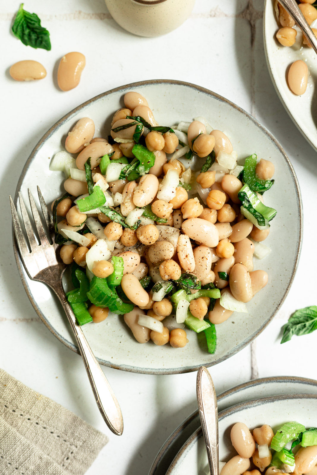 Vegan White Bean Salad (OilFree)